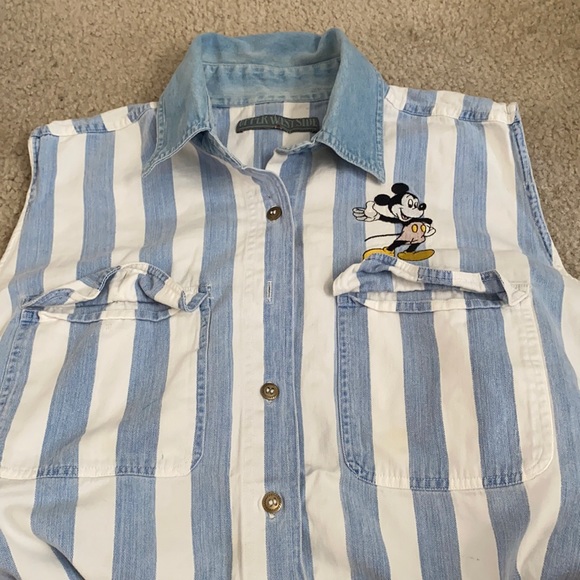 vintage deadstock mickey button up - Picture 1 of 4